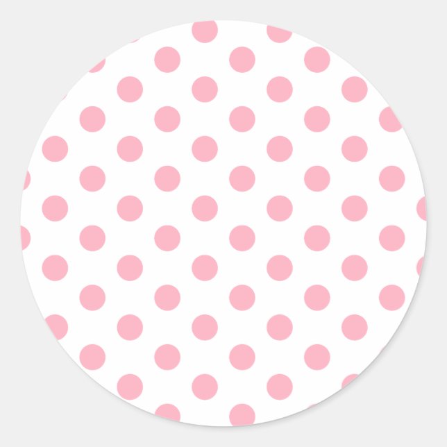 Sticker Rond Pois rose (Devant)