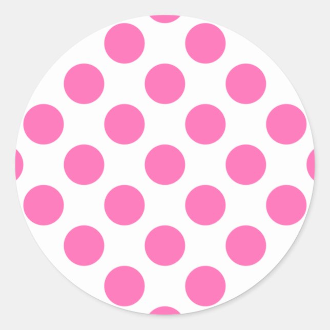Sticker Rond Pois roses chauds (Devant)