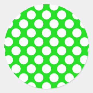 Sticker Rond Pois sur le vert