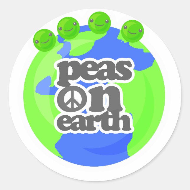 Sticker Rond Pois sur Terre (Devant)