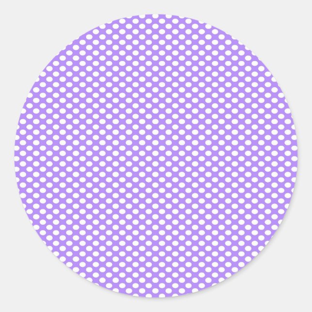Sticker Rond Pois sur violet (Devant)