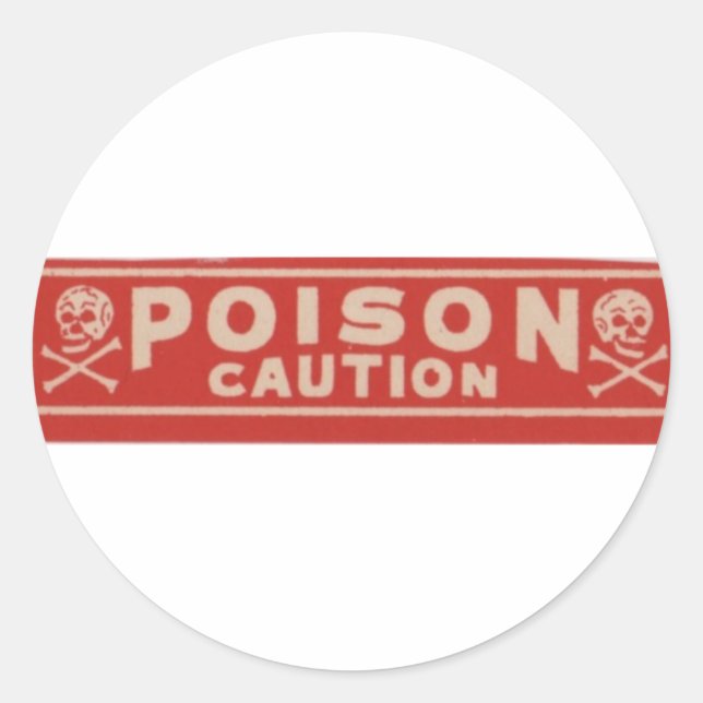 Sticker Rond Poison (Devant)