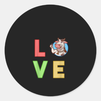 Sticker Rond Poison de Love Cow