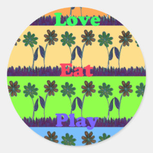 Sticker Rond Poison de Lovely Girly Hakuna Matata colors