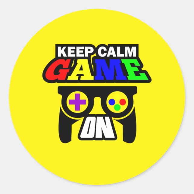 Sticker Rond Poison Keep Calm Game (Devant)