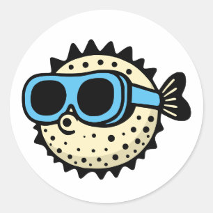 Sticker Rond Poisson