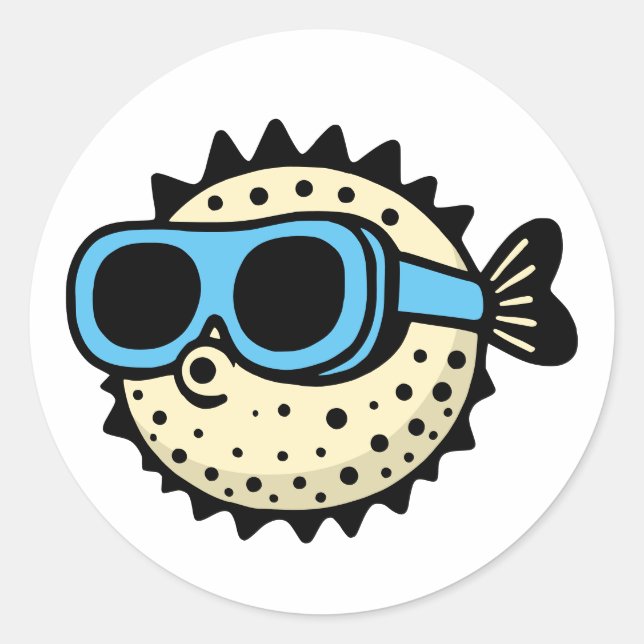 Sticker Rond Poisson (Devant)