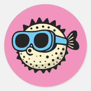 Sticker Rond Poisson