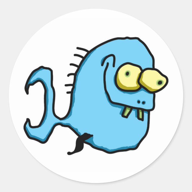 Sticker Rond Poisson 4 (Devant)