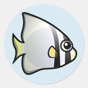 Sticker Rond Poisson-batard circulaire cuite