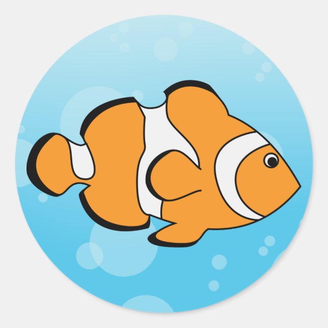 Sticker Rond Poisson clown (Devant)