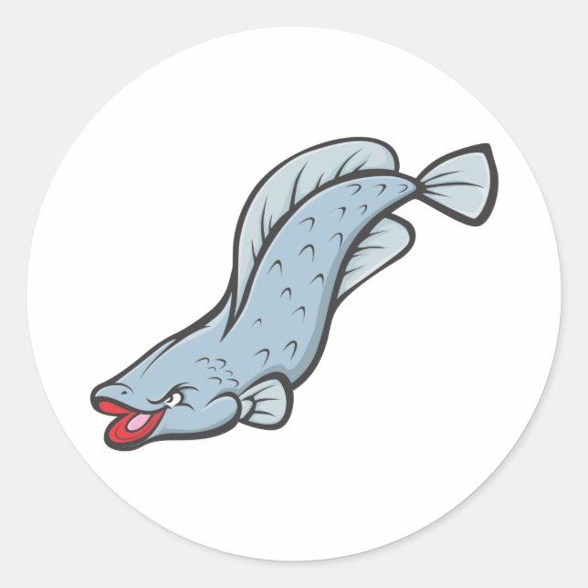 Sticker Rond Poisson d'eau douce Mad Arapaima (Devant)