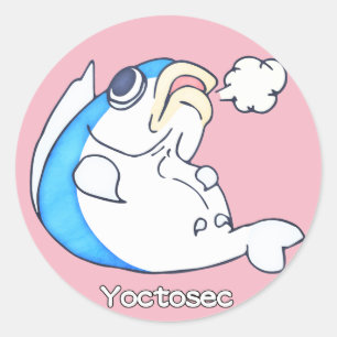Sticker Rond Poisson des Lumières Yoctosec