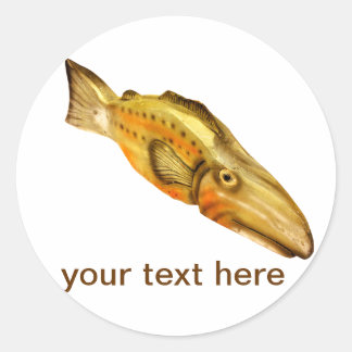 Sticker Rond poisson en bois