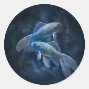 Sticker Rond Poisson fantomatique