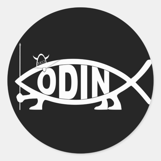 Sticker Rond Poisson Odin (Devant)