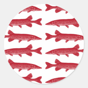 Sticker Rond Poisson roux