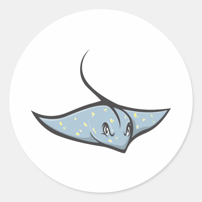 Sticker Rond Poisson Stingray (Devant)