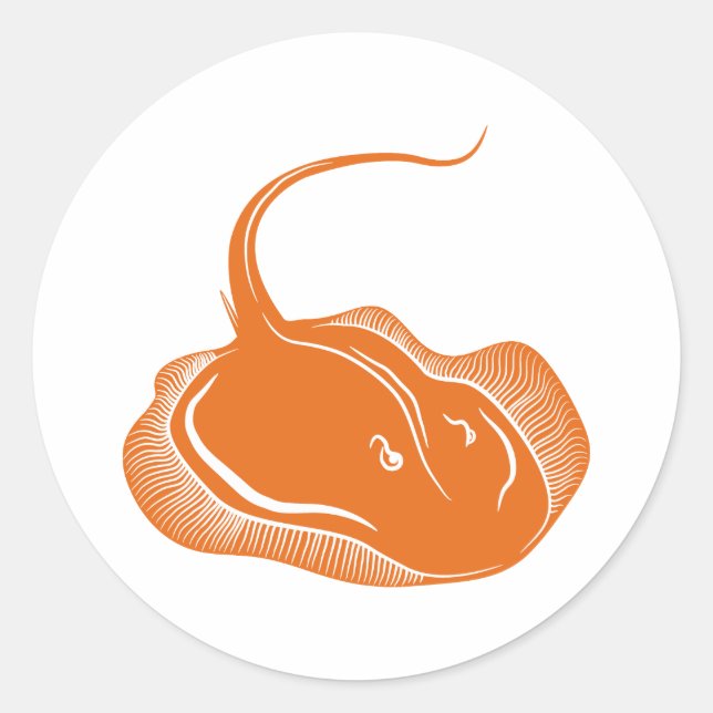 Sticker Rond Poisson tingris (Devant)