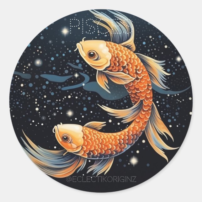 Sticker Rond Poissons (Devant)