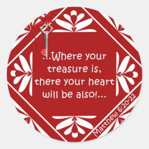 Sticker Rond Poitrine au trésor