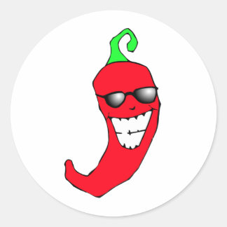 Sticker Rond Poivre cool Chili