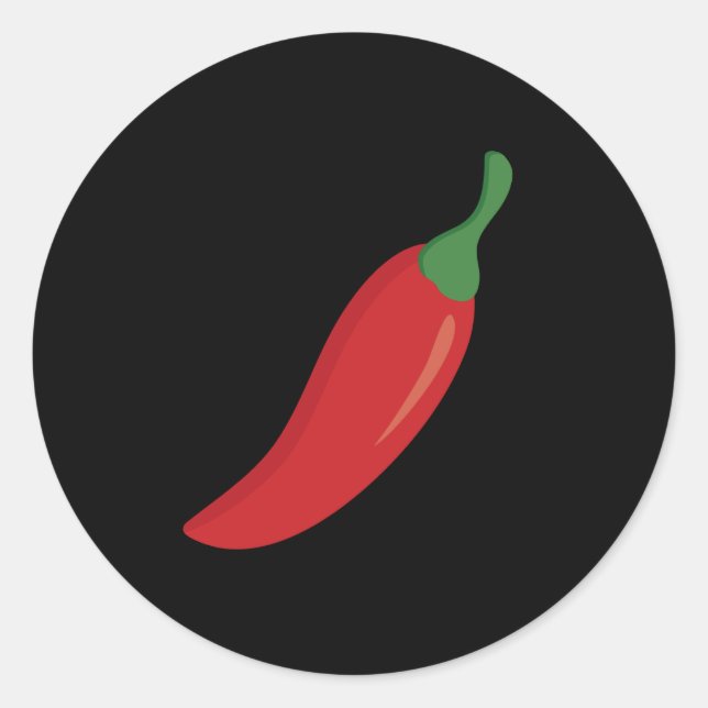 Sticker Rond Poivre rouge chili (Devant)