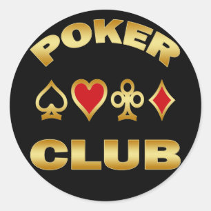 STICKER ROND POKER CLUB