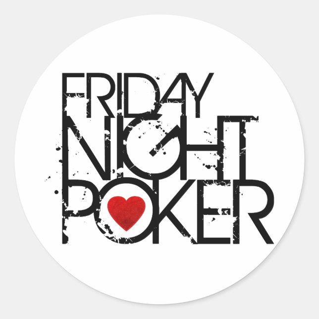Sticker Rond Poker du vendredi soir (Devant)