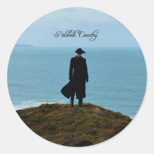 Sticker Rond Poldark Pays Photo Cornwall Angleterre