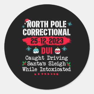 Sticker Rond Pôle Nord Correction Dui pris Conduite Père Noël