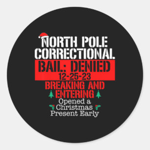 Sticker Rond Pôle Nord - Correction Ouvert Xmas Présents Corres