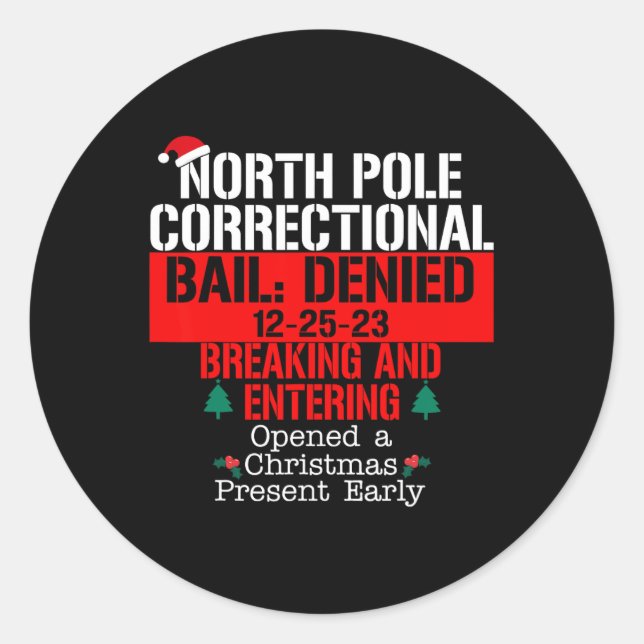 Sticker Rond Pôle Nord Prison refusée Breaking et E (Devant)