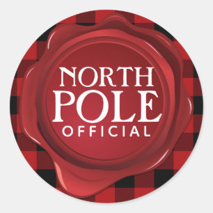 Sticker Rond Pôle Nord Vacances officielles de cire de phoque N
