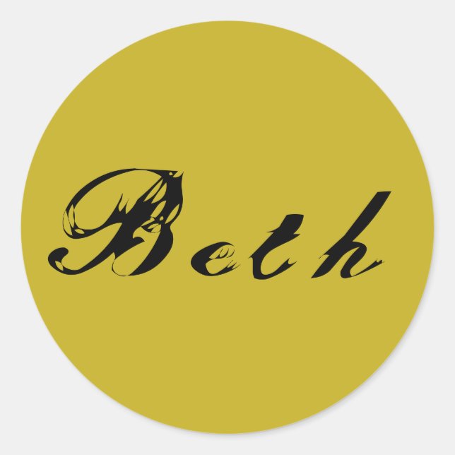 Sticker Rond police antique Beth d'orpheline Spectacle de tv no (Devant)
