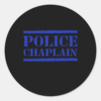 Sticker Rond Police Chaplain American Flag United Law Force