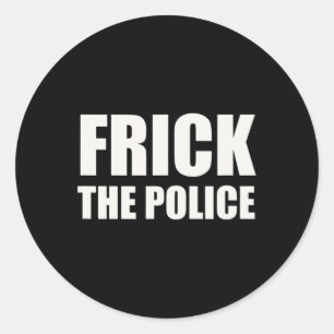 Sticker Rond Police Frick - Manifestation drôle