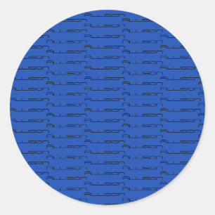 Sticker Rond Police géométrique de motif de répétition