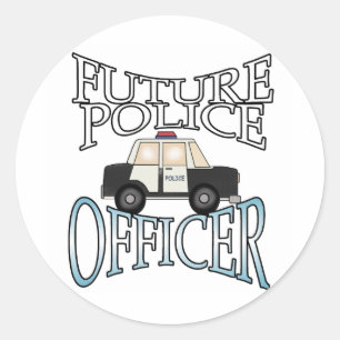 Sticker Rond Policier Cruiser futur officier de police