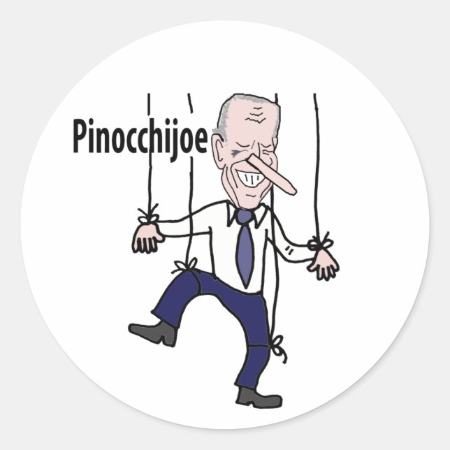Sticker Rond Politique drôle Anti Joe Biden Pun (Devant)