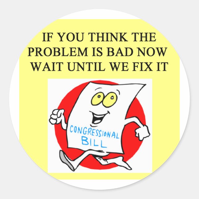 Sticker Rond politique du congrès le gouvernement craint (Devant)