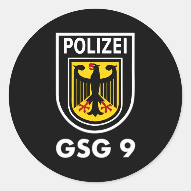 Sticker Rond Polizei Gsg 9 Bundespolizei (Devant)