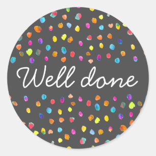 Sticker Rond Polka dot boho mignon pop art bien fait