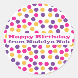 Sticker Rond Polka Dot - Madelyn