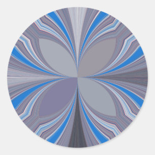 Sticker Rond Polka gris cendré bleu Pointe Texture Art Imprimer
