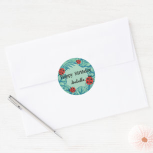 Sticker Rond Polka rouge mignon point Ladybug Jungle Partir Ann