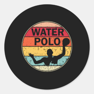 Sticker Rond Polo d'eau rétro - Polo d'eau H2 Vintage