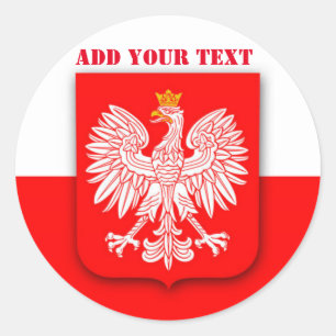 Sticker Rond Pologne Coupe du monde de football 2022 Polska