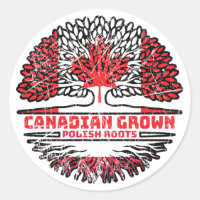 Pologne Polonaise Canada Drapeau des racines d'arb