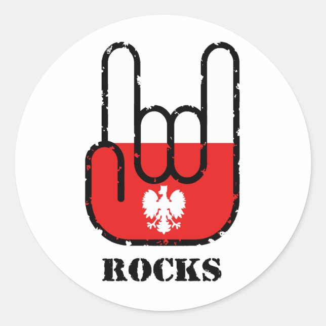 Sticker Rond Pologne Rocks (Devant)